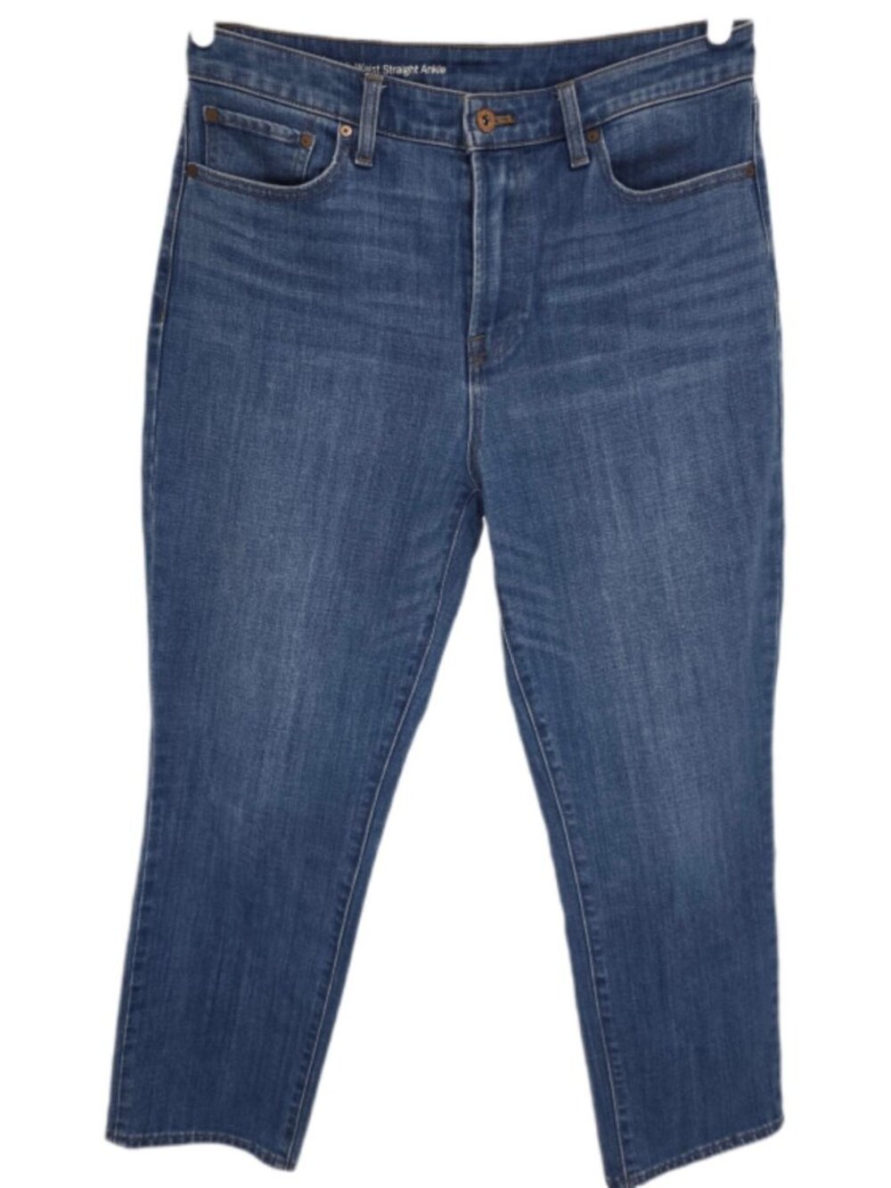 1506 Talbots High Waist Straight Ankle Denim Jeans Sz.10 Women